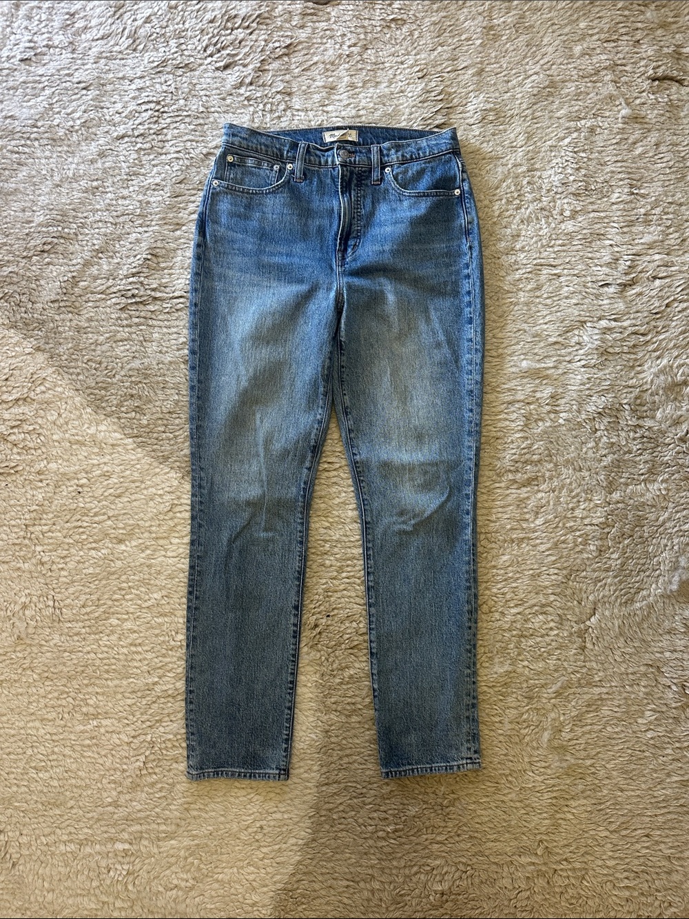 Madewell High-Rise Straight-Leg Jeans in Classic Blue